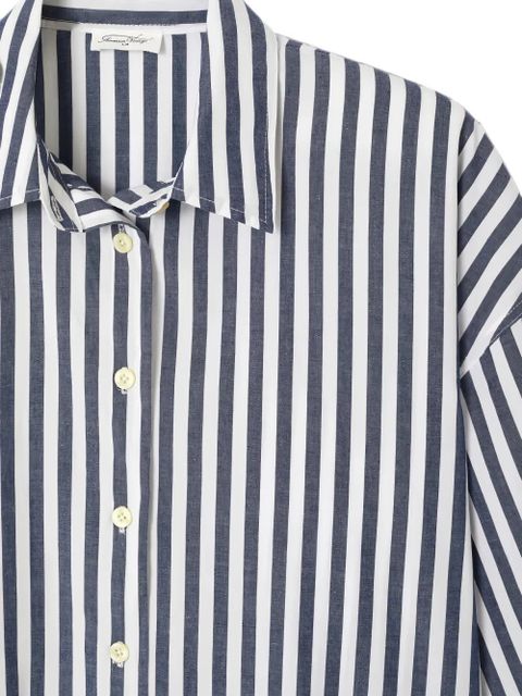 Koszula American vintage w niebieskie paski z bawełny - zdjęcie produktu nr 2