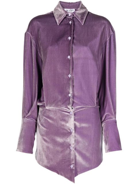The Attico Sylvie velvet minidress - Purple