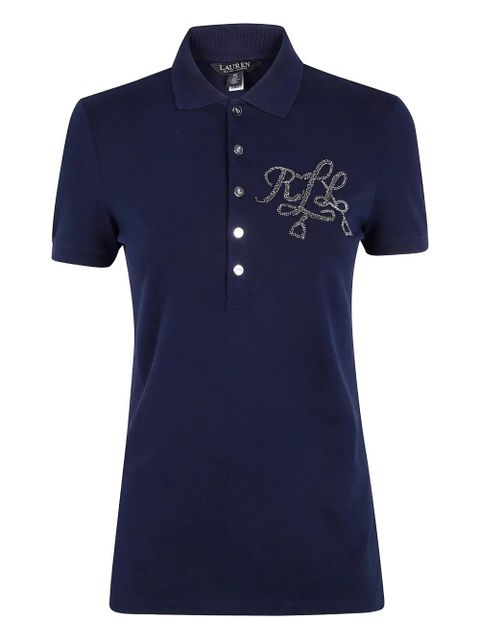 Koszulka polo Lauren Ralph Lauren z bawełny w kolorze niebieskim - zdjęcie produktu nr 1