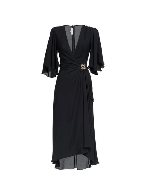 Elie Saab gathered silk dress - Black - product photo no. 1