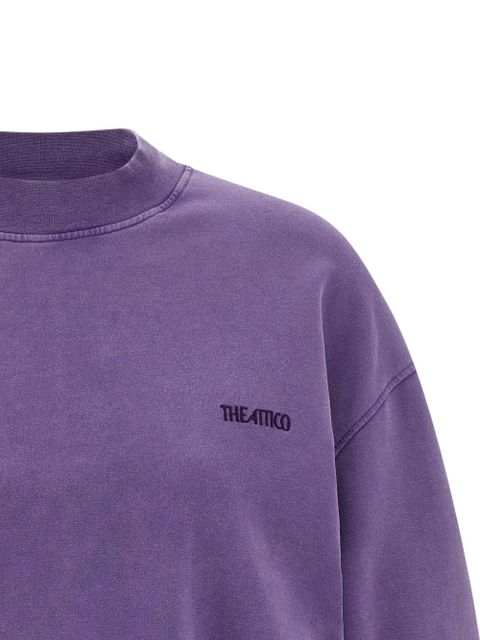 The Attico draped sweatshirt mini dress - Purple - zdjęcie produktu nr 3