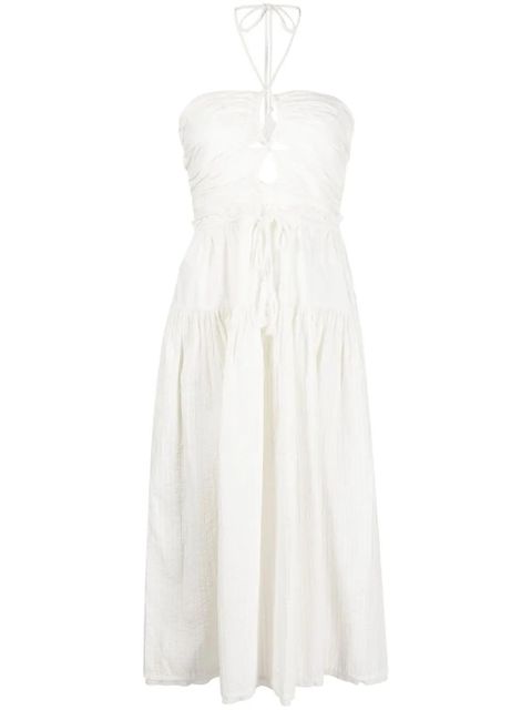Sukienka midi Ulla Johnson z białej bawełny - zdjęcie produktu nr 1