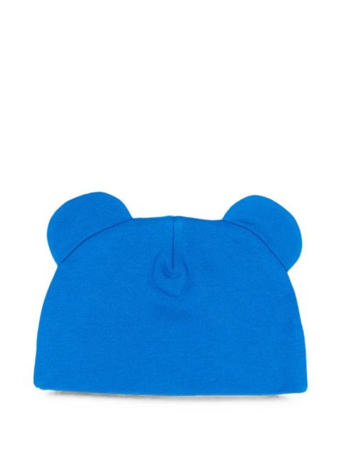 Czapka beanie Moschino Kids z bawełny w kolorze niebieskim - zdjęcie produktu nr 2