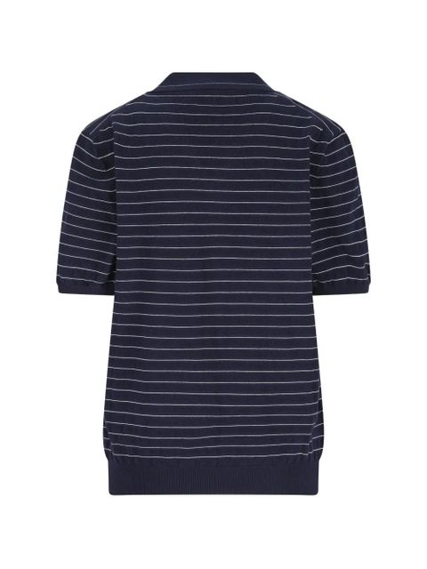 Sweter Miu Miu w niebiesko-białe paski z bawełny - zdjęcie produktu nr 2