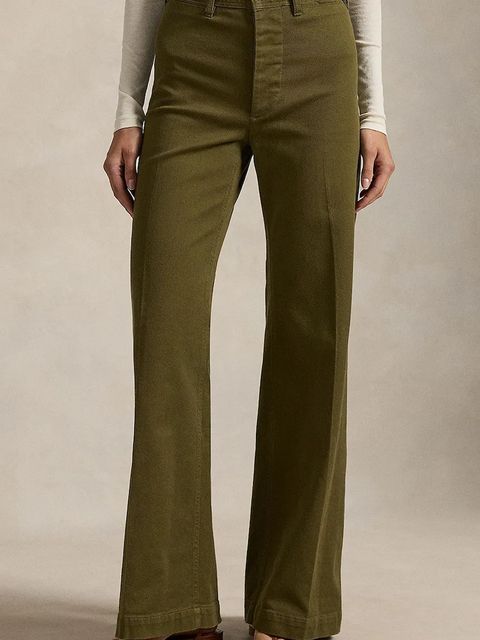 Spodnie damskie Polo Ralph Lauren z bawełny w kolorze brązowym - zdjęcie produktu nr 2