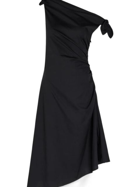 STAUD Bellaria one-shoulder ruched midi dress - Black - product photo no. 2