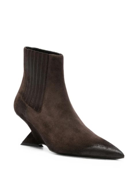 Buty ankle boots The Attico z brązowej zamszu - zdjęcie produktu nr 2