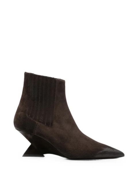 Buty ankle boots The Attico z brązowej zamszu - zdjęcie produktu nr 1