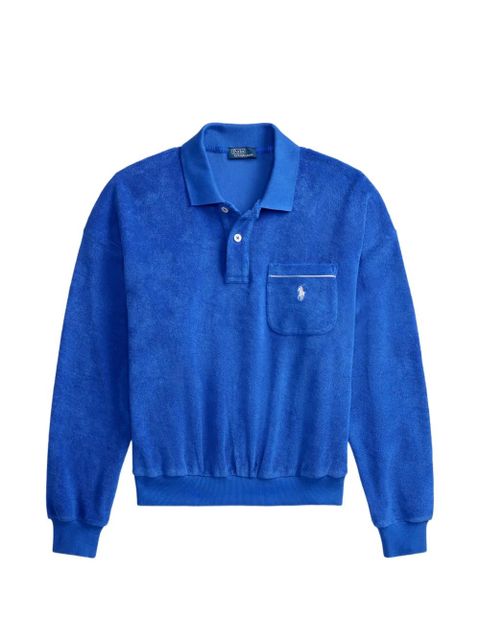 Niebieska koszulka Polo Ralph Lauren z długim rękawem - zdjęcie produktu nr 1