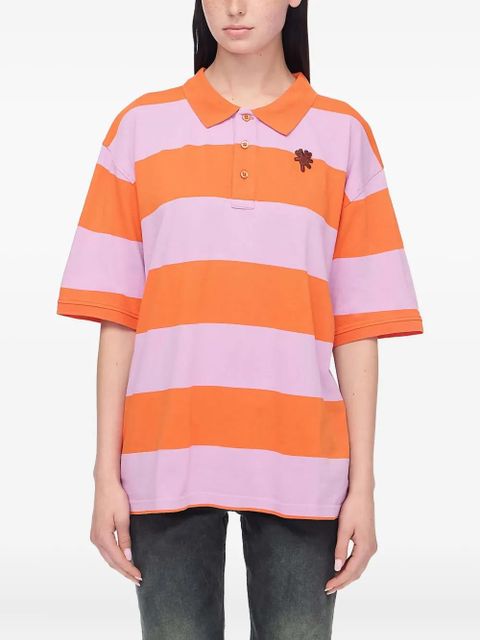 Polo z bawełny Marc Jacobs w kolorze pomarańczowym z haftowanym miśkiem - zdjęcie produktu nr 1