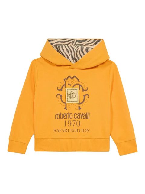 Bluza z kapturem Roberto Cavalli Junior z bawełny w żółtym kolorze - zdjęcie produktu nr 1