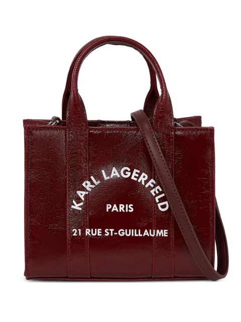 Torebka Karl Lagerfeld mini rue st-guillaume z bawełny w kolorze czerwonym - zdjęcie produktu nr 1