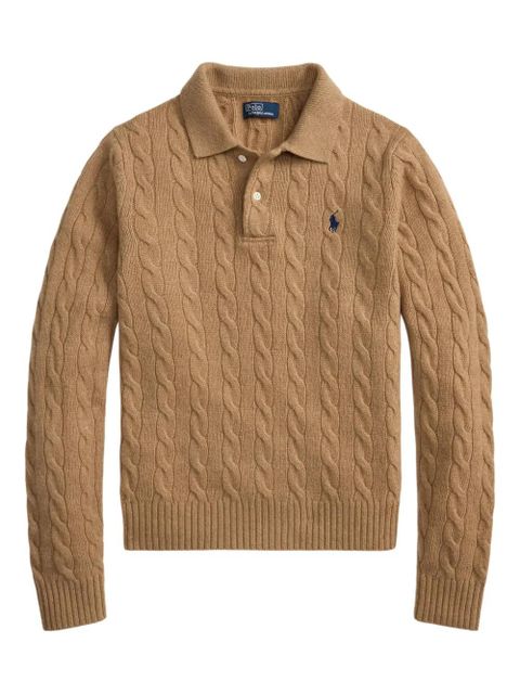 Sweter Polo Ralph Lauren z kaszmiru i wełny w beżu - zdjęcie produktu nr 1