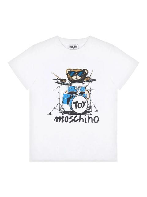 T-shirt bawełniany Moschino Kids z nadrukiem misia - zdjęcie produktu nr 1