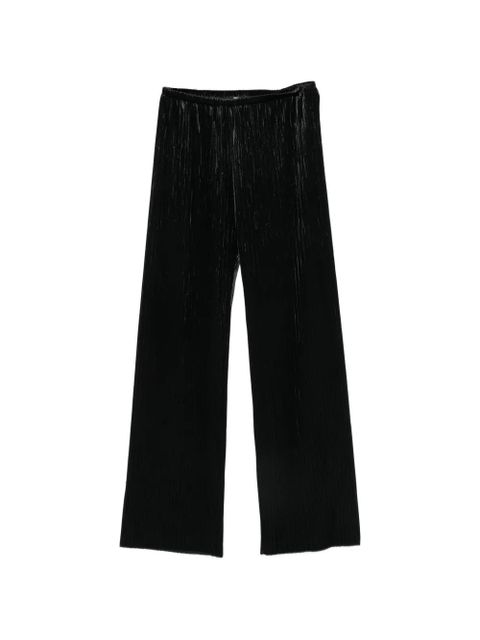Czarne spodnie typu wide-leg Forte Forte z efektem plisowania - zdjęcie produktu nr 1