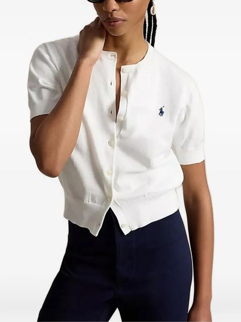 Kardigan z przyciskami Polo Ralph Lauren w białej kolorystyce - zdjęcie produktu nr 1