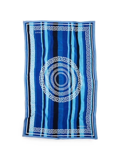 Niebieski ręcznik kąpielowy Versace Home z bawełny - zdjęcie produktu nr 1