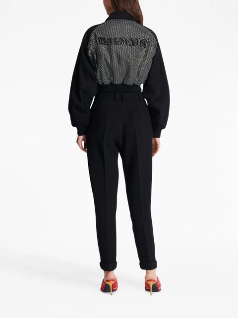 Czarne spodnie Balmain z wełny o wysokim stanie - zdjęcie produktu nr 4