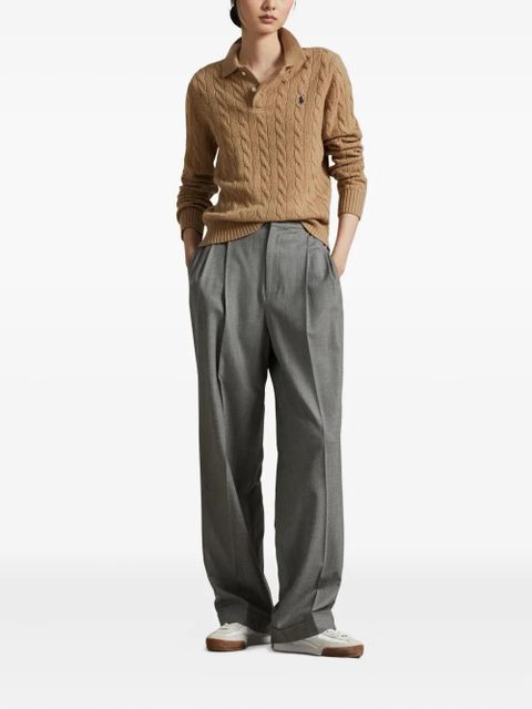 Sweter Polo Ralph Lauren z kaszmiru i wełny w beżu - zdjęcie produktu nr 2