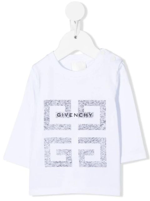 Biała koszulka z logo Givenchy Kids z bawełny - zdjęcie produktu nr 1