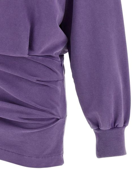 The Attico draped sweatshirt mini dress - Purple - zdjęcie produktu nr 4