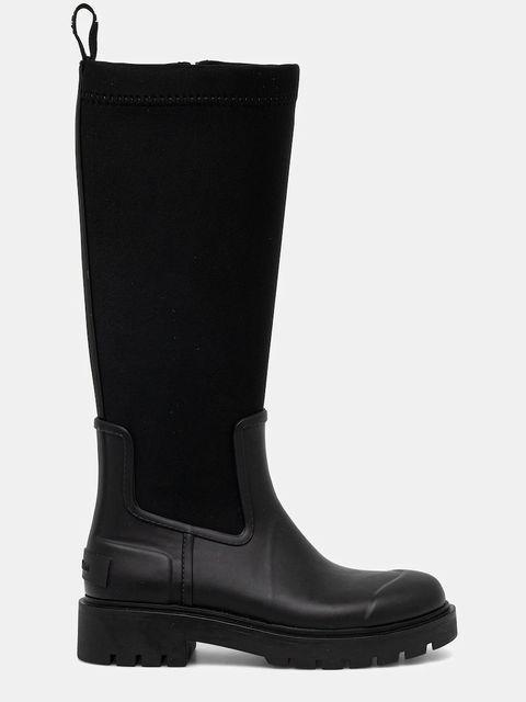 Kalosze Calvin Klein high rainboot z neoprenu w kolorze czarnym - zdjęcie produktu nr 2