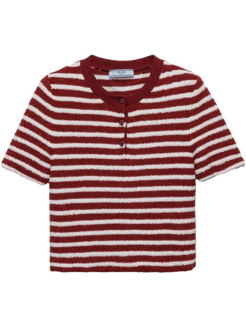 Koszulka polo Prada z bawełny w kolorze czerwonym - zdjęcie produktu nr 1