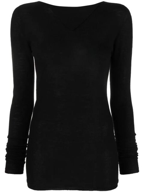 Sweter męski Rick Owens z wełny w kolorze czarnym - zdjęcie produktu nr 1